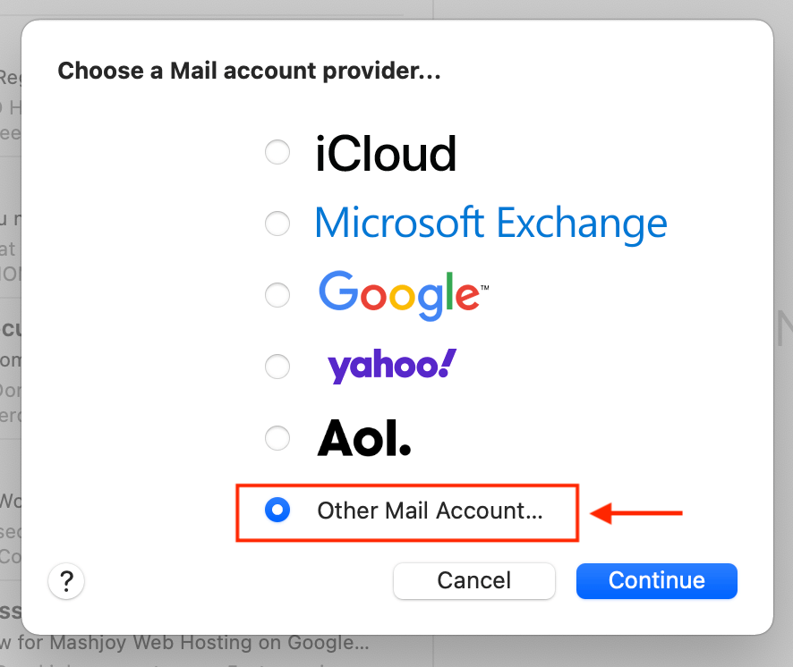 how to add email on mac book