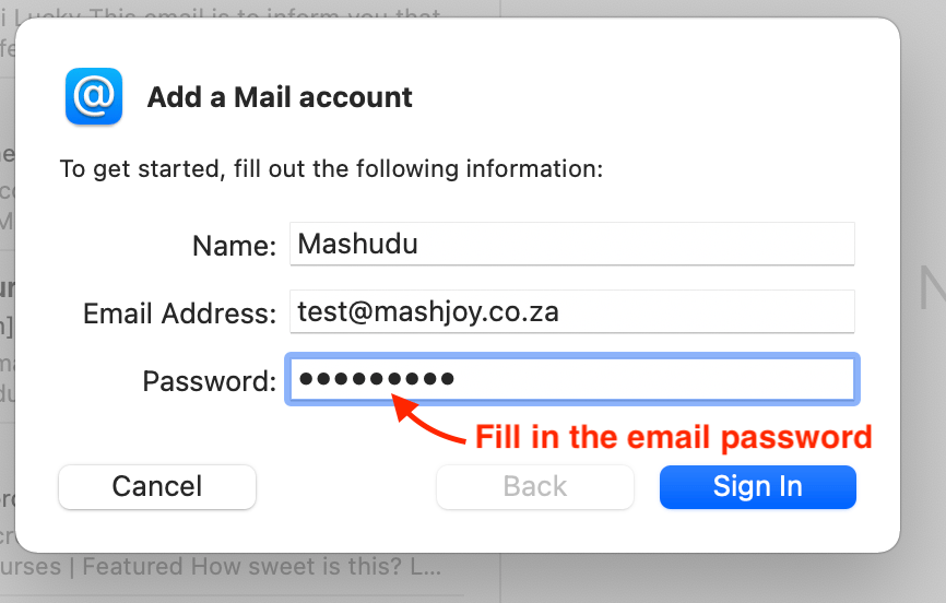 can t add google email to mac mail